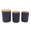 210ml 250ml 450ml Round Cylinder Custom Glass Candle Jars with Wooden Lid And Bamboo Lid