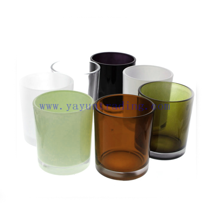 Wedding Decoration Centerpieces White Black Matte Frosted Glass Candle Holder And Custom Package