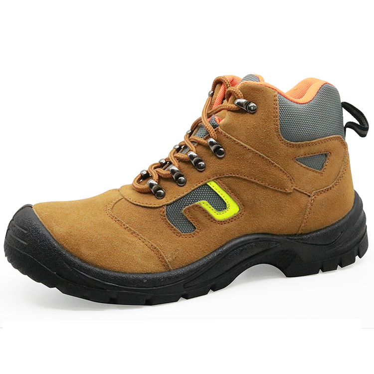 Slip Resistant Suede Leather Steel Toe Indoor Working Safety Shoes Work