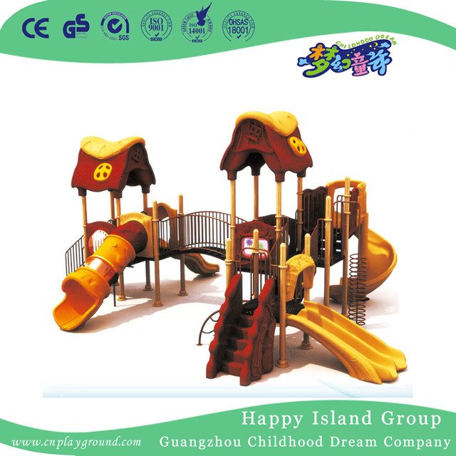 中国广州热销的不锈钢彩色儿童城堡滑梯(HA-08302)