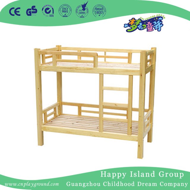 天然木儿童双人床带楼梯 (HG-6507)