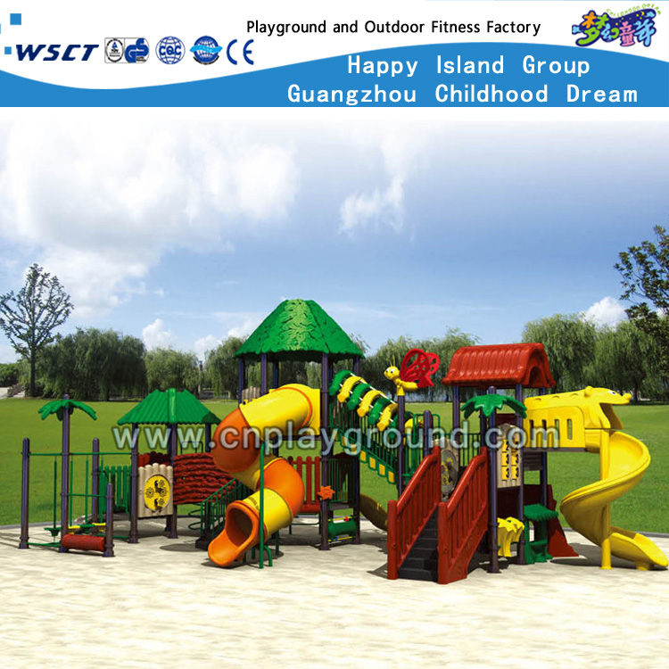  Populärste Schulbaumhaus-Spielplatzgeräte im Freien mit klarem Röhrendia (HA-07601)
