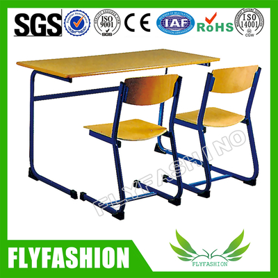 High Quality Student Study Double Desk and Chair (SF-07D)