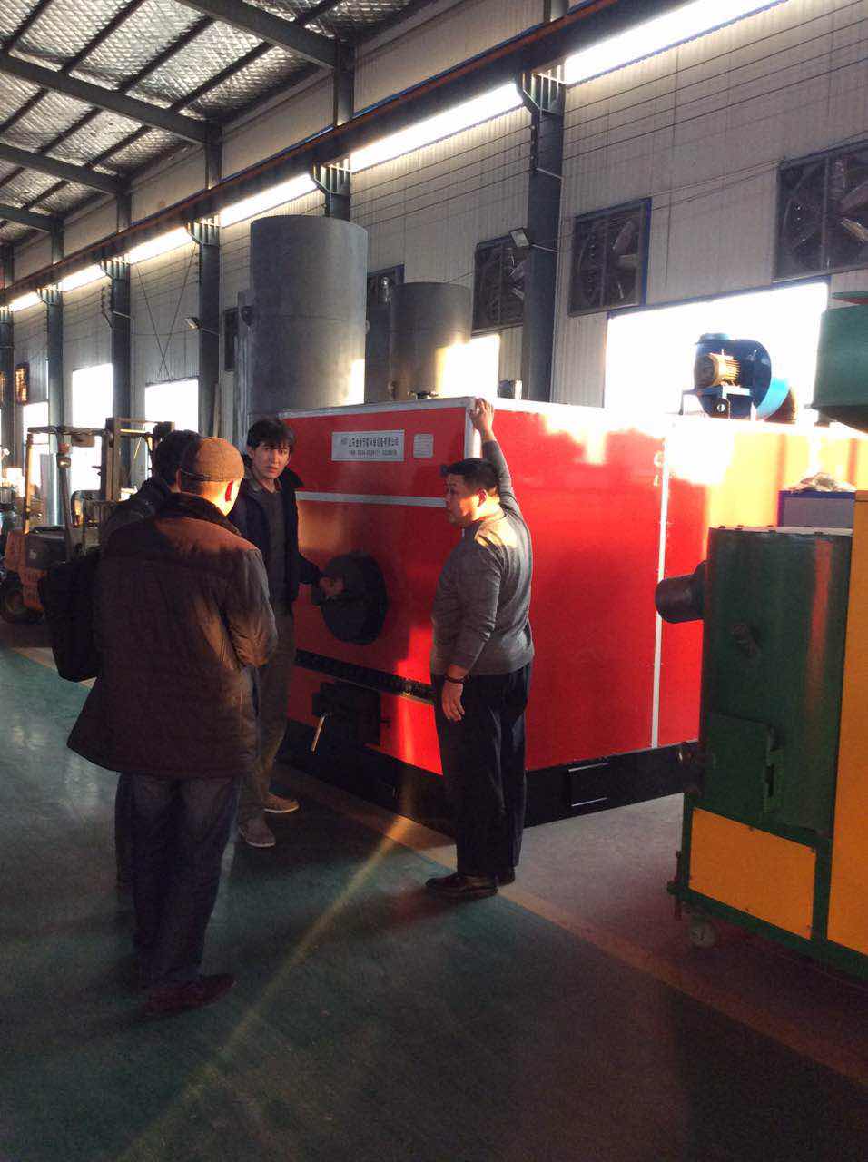 inspecting hot water boiler in Jindun Co