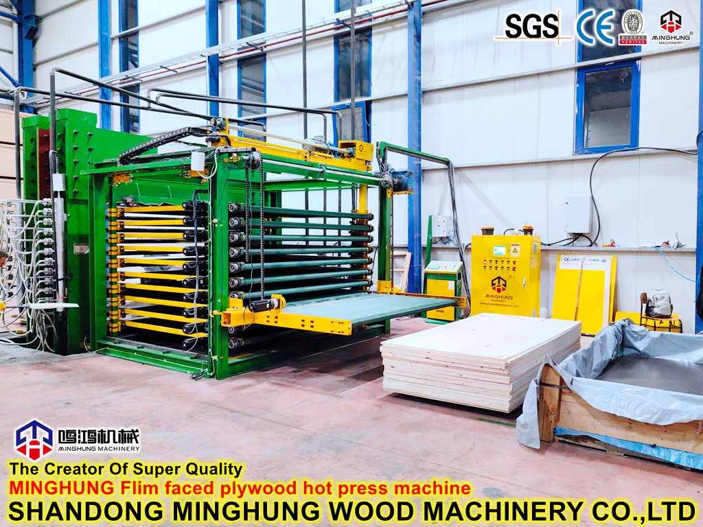 Mesin Hot Press Melamine Plywood dengan Plat Stainless Steel