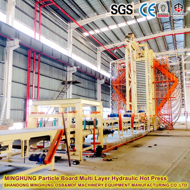 MINGHUNG Mesin Press Panas Hidraulik Multi Lapisan Papan Partikel
