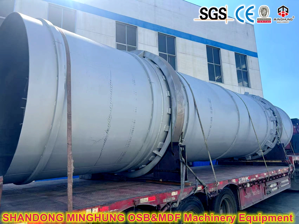 Pengering drum untuk produksi partikel MDF OSB