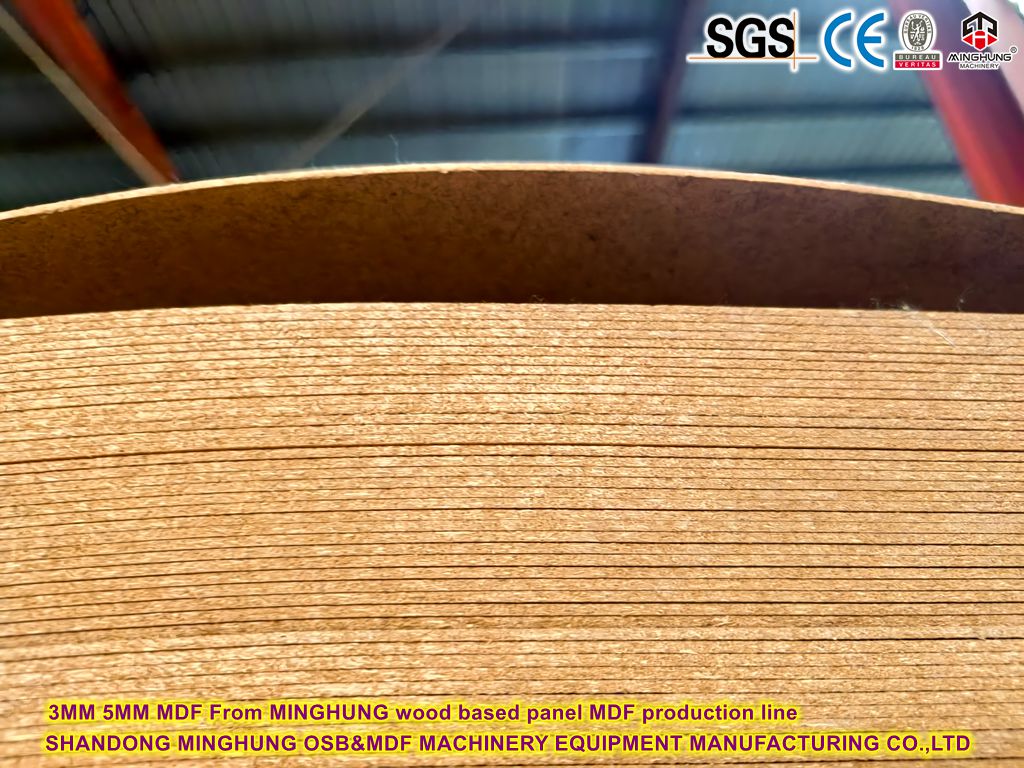 3mm 5mm MDF dari MINGHUNG Panel Berbasis Kayu MDF Lini Produksi