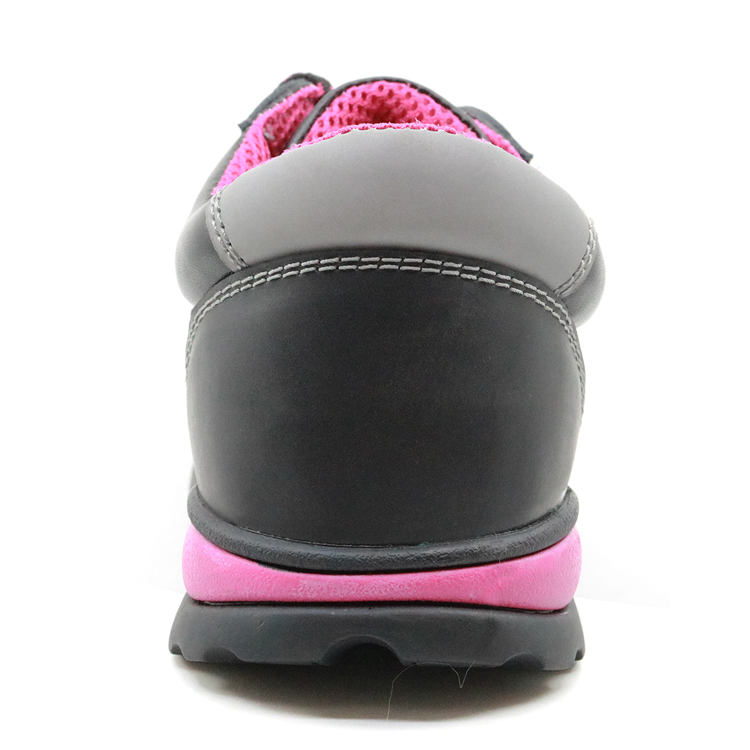 Oil resistant non slip steel toe cap stylish women safety shoes