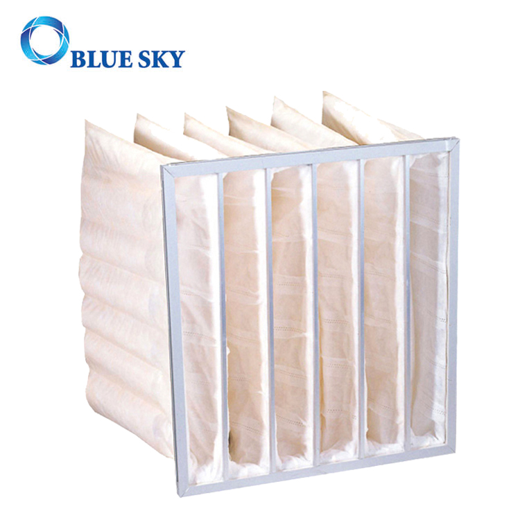 bolsas de filtro de bolsillo no tejidas de eficiencia F5 de 595 * 595 * 600 mm para sistema de ventilación de aire acondicionado