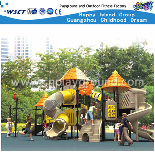 Heißer Verkauf im Freien Baum Haus Spielplätze mit Kinder Slide Play Equipment (HA-07801)