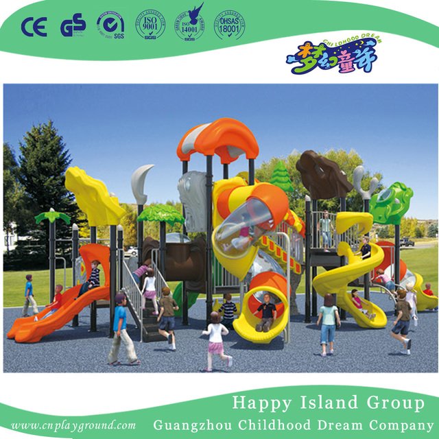 Middle Sea Breeze Kinderspielplatz aus verzinktem Stahl mit doppellagiger zylindrischer Rutsche (HG-10002)