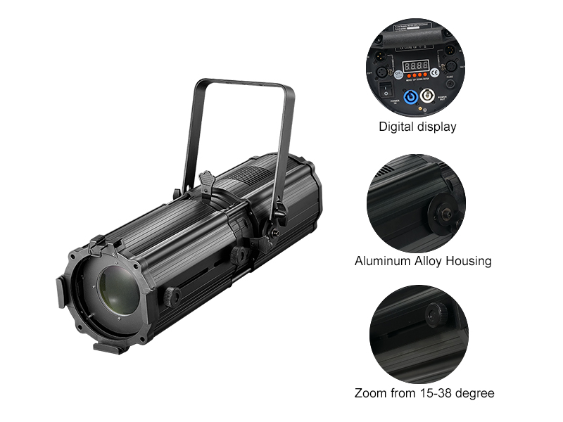 luces elipsoidales con zoom