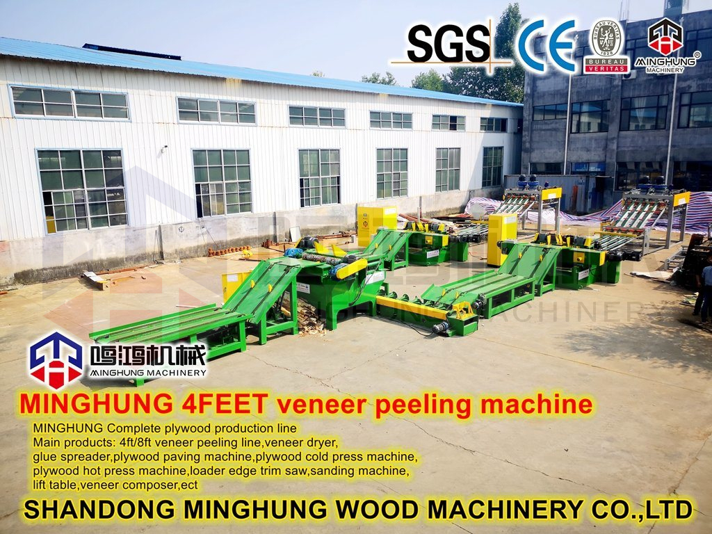 8feet Face Veneer Rotary Peeling Lathe untuk Mesin Pemotong Log Kayu