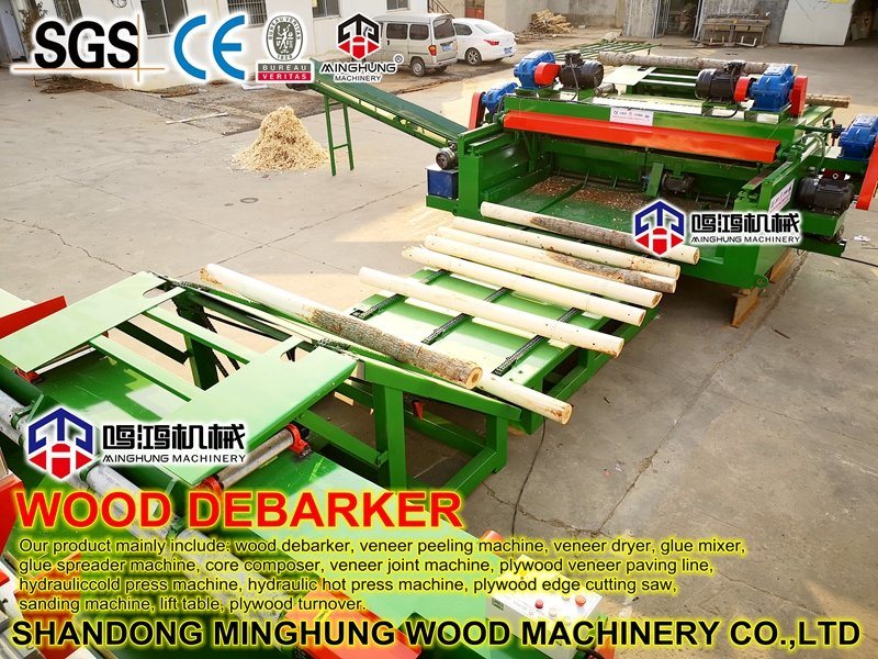 Debarker Log Kayu 2700mm dengan Crasher