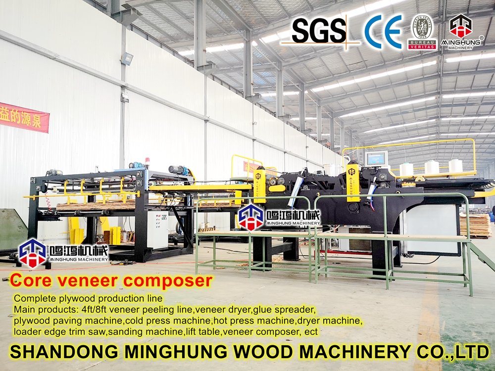 Veneer Jointing Core Composer untuk Mesin Woodworking Plywood