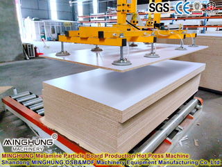 Papan Partikel Chipeboard MDF HDF Mesin Press Panas Siklus Pendek untuk Laminasi Melamin Menghadapi MDF