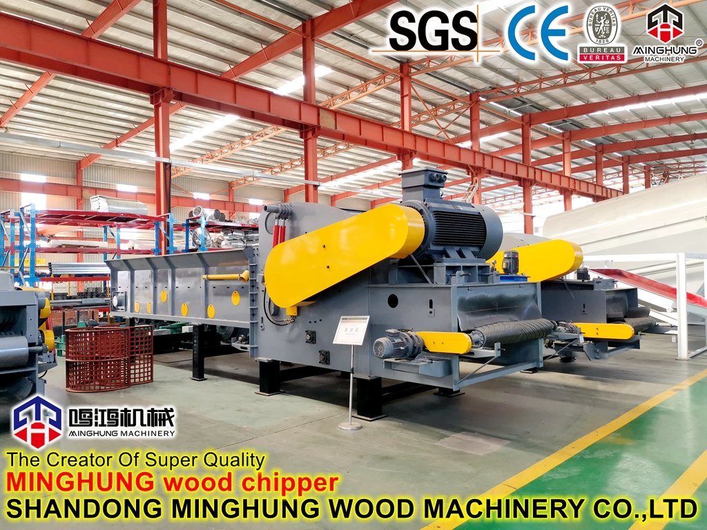 mesin chipper kayu drum 