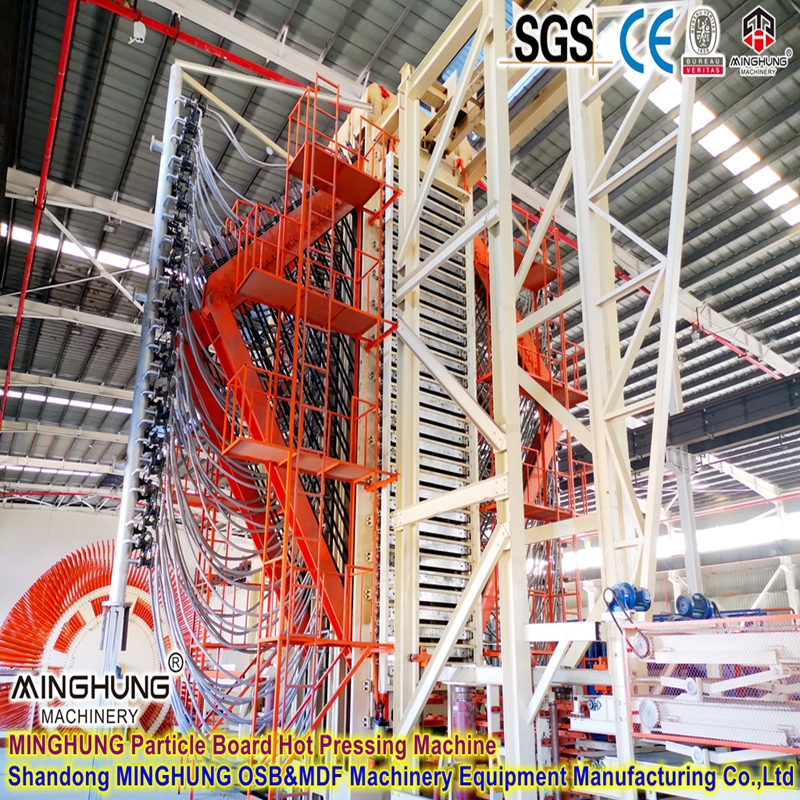  50.000 m³ garis papan partikel per tahun dengan pers multilayer 