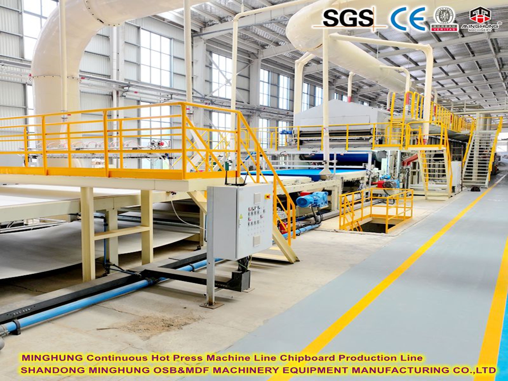 MINGHUNG Continuous Hot Press Machine Line Chipboard Produksi Lini Produksi