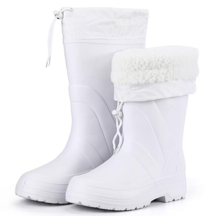 Food industry white lightweight cotton lining winter EVA boots for work