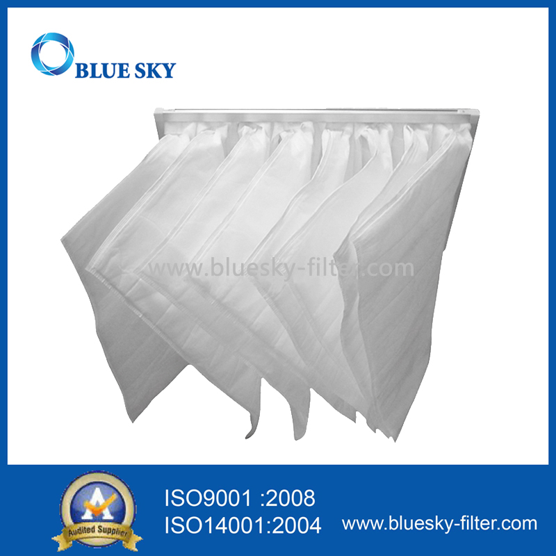 295*592*380mm 白色合成纤维口袋G4高效空气过滤袋用于空调通风系统