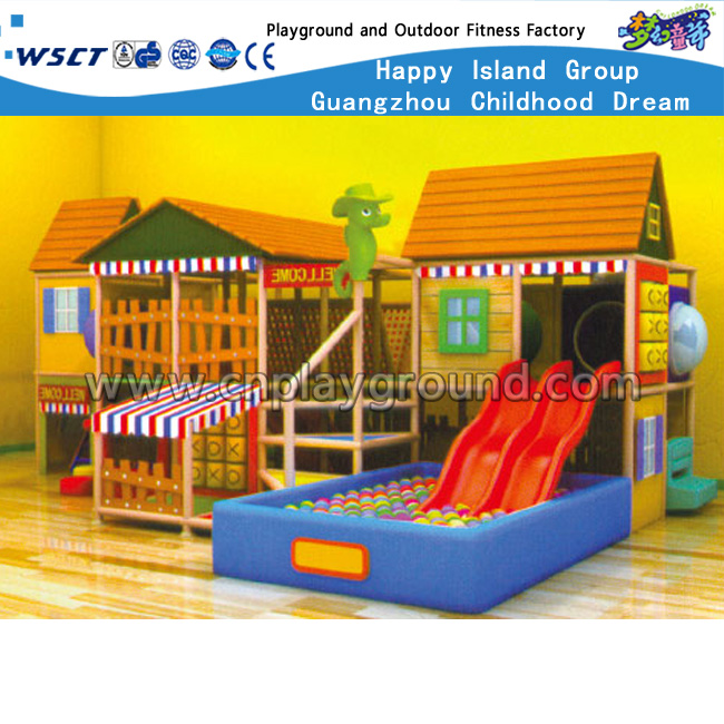 Indoor-Spielhaus für Kinder mit Rutschenspielplatz (HD-9206)