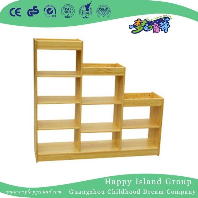 Schule einfache rustikale Holz Partition Regal (HG-4206)