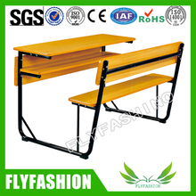 Wooden Modern Furniture Classroom Student Double Desk with Bench (SF-42D)