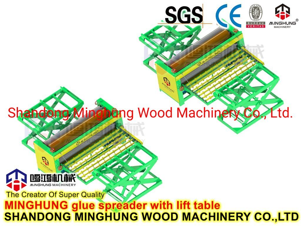 Penjualan Pabrik 4feet Woodworking Roller Glue Spreader untuk Kayu Lapis Veneer Terapan