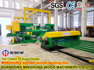 Mesin Pengupas Veneer Spindel Stabilitas Tinggi yang Disesuaikan untuk Veneer Kayu Putih 