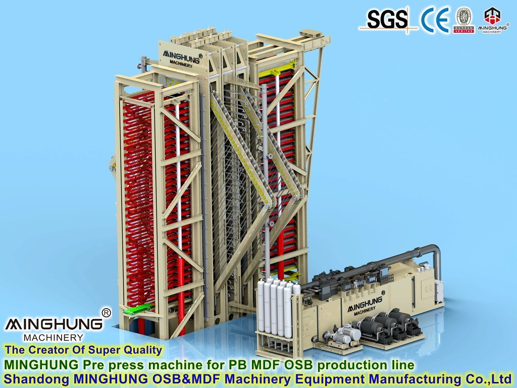 mesin pers panas multi-lapisan untuk chipboard