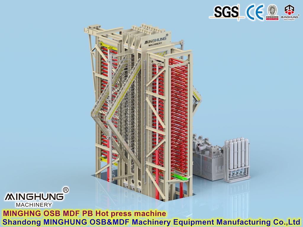 Mesin Press Hidrolik Mesin Press Panas Panas untuk Produksi Papan Partikel Kayu