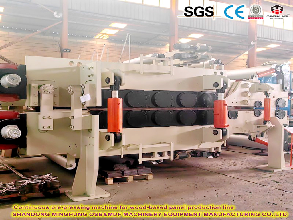 Mesin pra-penekan kontinu untuk jalur produksi panel berbasis kayu chipboard