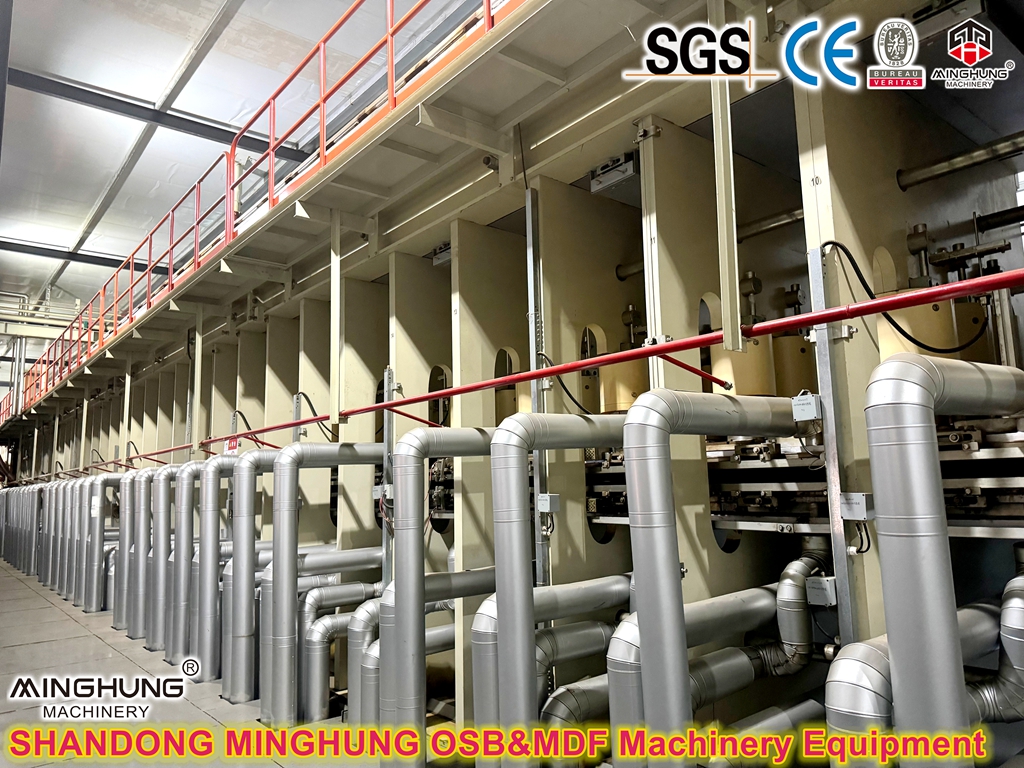 China MINGHUNG Pengepresan panas berkelanjutan untuk membuat Chipboard MDF OSB