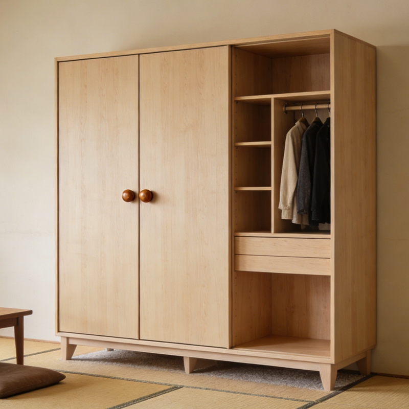 Lemari pakaian yang terbuat dari kayu lapis