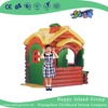 树屋型室外小型儿童塑料滑梯(M11-09502)