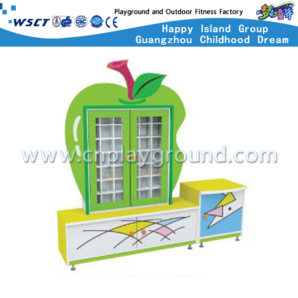 学校可爱苹果模型木制茶柜架 (M11-07301)
