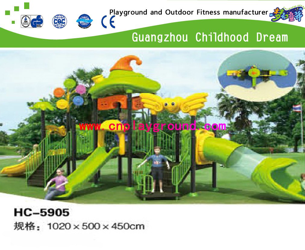 Neues Design Mittlere Größe Kinder Cartoon Outdoor Gemüse Spielplatz Set aus verzinktem Stahl (HC-5905)