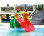 适用于水上乐园游乐场的小型水上游戏水蛙滑梯 (HD-7001)