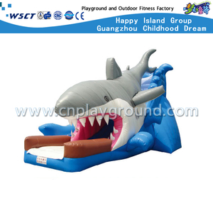 儿童冒险户外鲨鱼设计充气滑梯 (HD-9502)