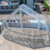 Carpa curva grande transparente transparente de 25M, tienda de campaña para exhibición de hangar de aviones