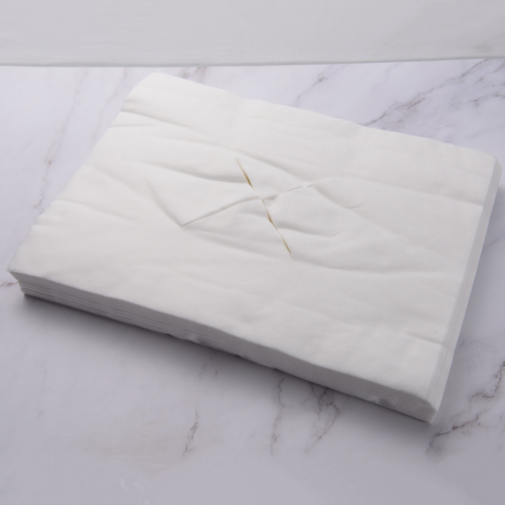 Disposable non-woven face rest pillow cover X style