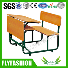 good quality wooden conjoined desk and chair(SF-43D)