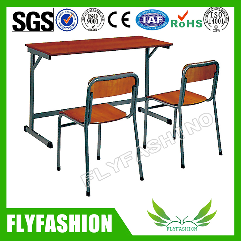 Popular Simple type double school Desk and Chair (SF-10D)