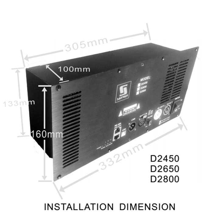 Módulo amplificador autoamplificado D2800 2CH DSP incorporado