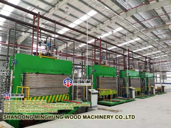Mesin Woodworking Hot Press Laminating untuk Melamine Plywood