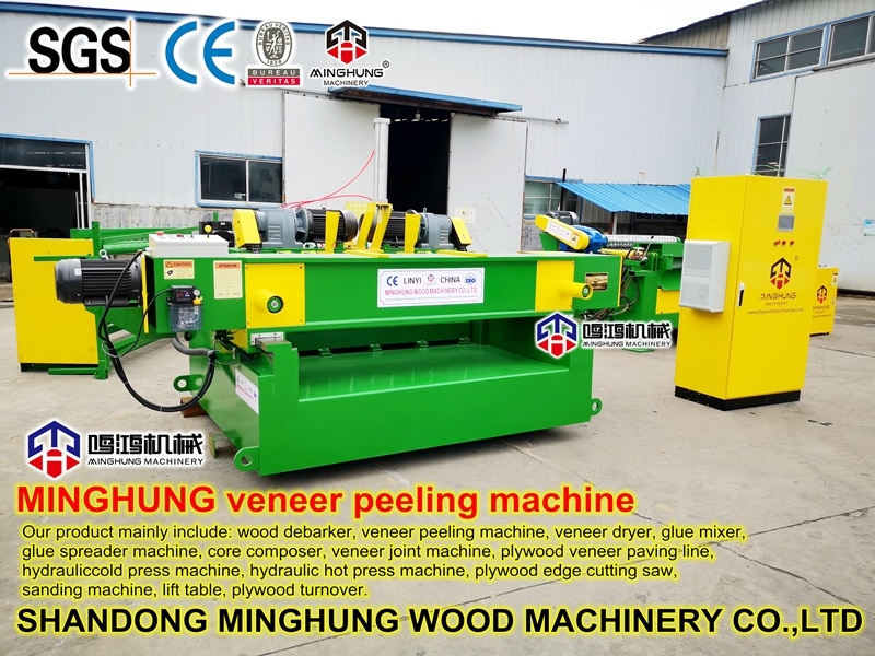 Spindleless Log Veneer Peeling Machine untuk Produksi Panel Veneer Kayu Lapis
