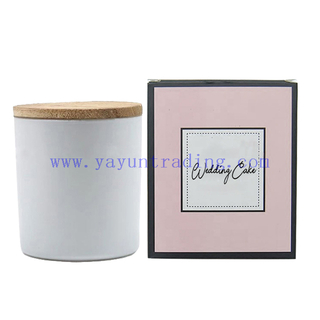 Wedding Decoration Centerpieces White Black Matte Frosted Glass Candle Holder And Custom Package