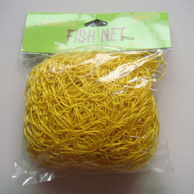 Polyester yellow color 30gsm ornamental netting/decorative net